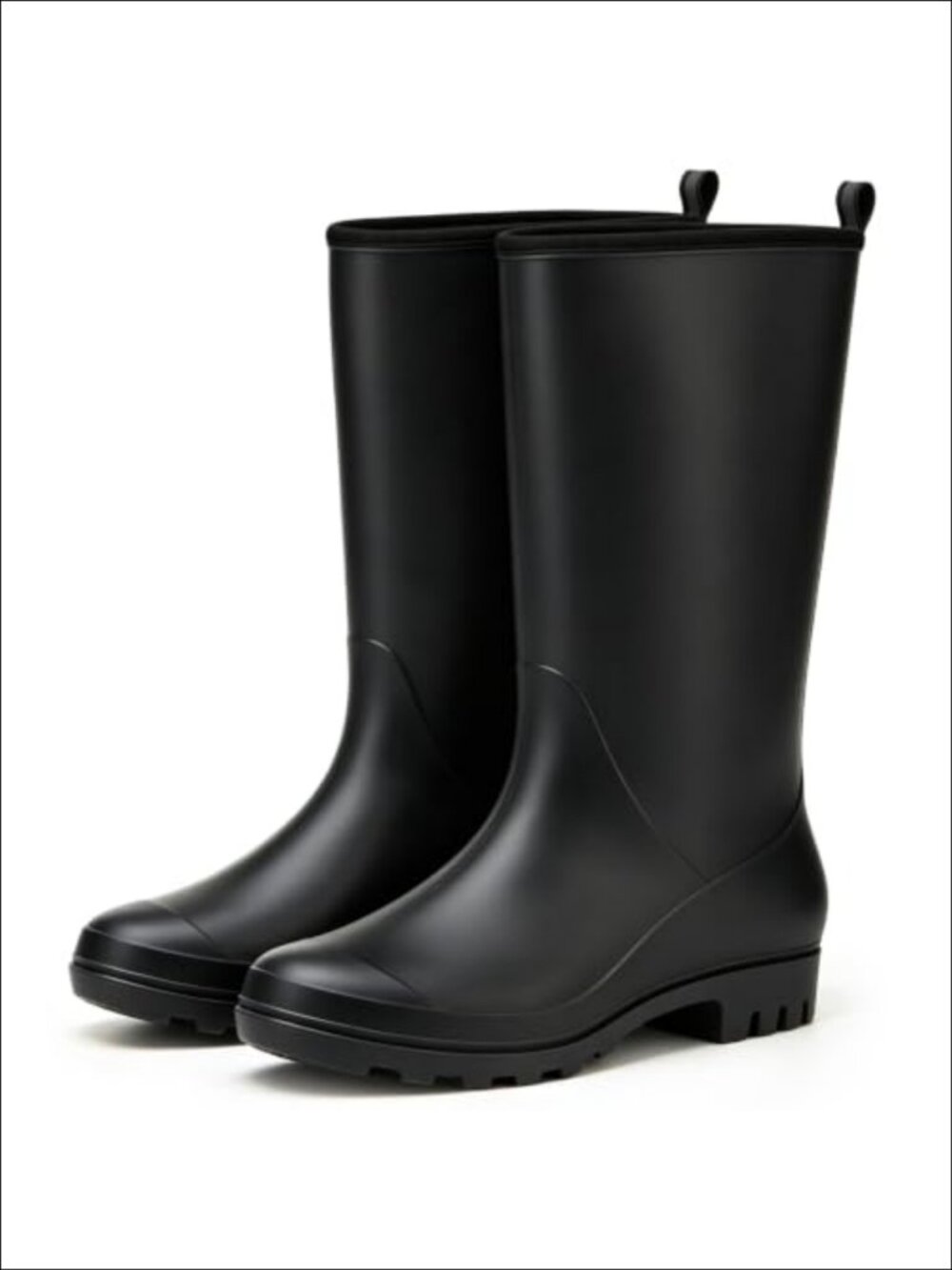 Wide Calf Rain Boots Women Waterproof PVC Rubber Tall